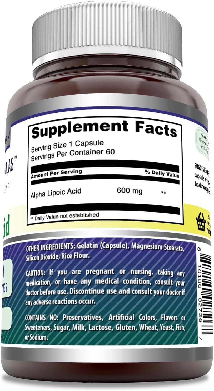 Amazing Nutrition Alpha Lipoic Acid Capsule 1 Count