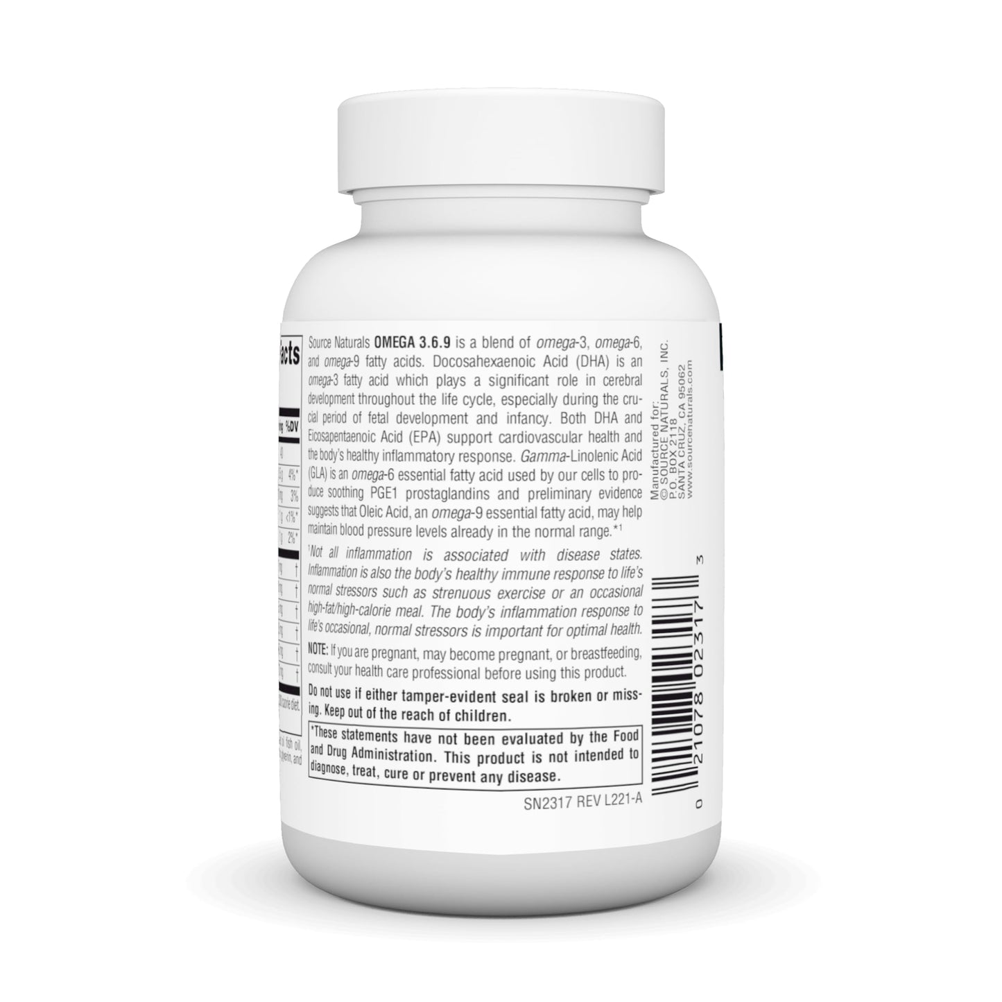 Source Naturals Omega 3-6-9 Essential Fatty Acid Complex for Heart and Brain Health Softgels 60