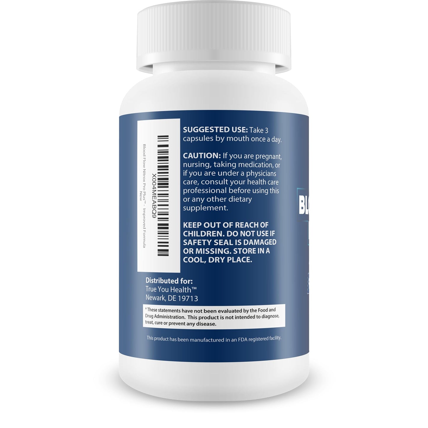 True You Health Blood Flow Nitrox Pro Plus Capsules, 90 Count