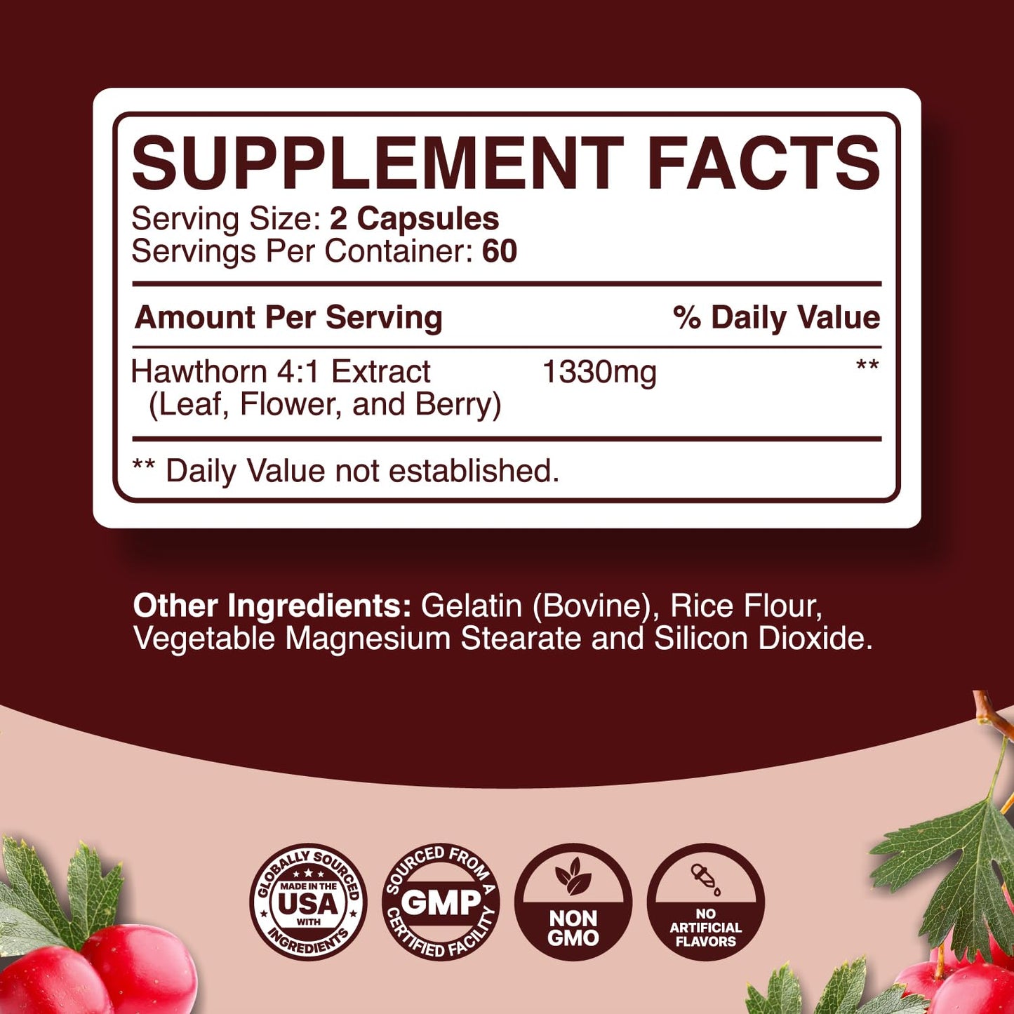 Phytoral Hawthorn Berry Capsules 120 Count