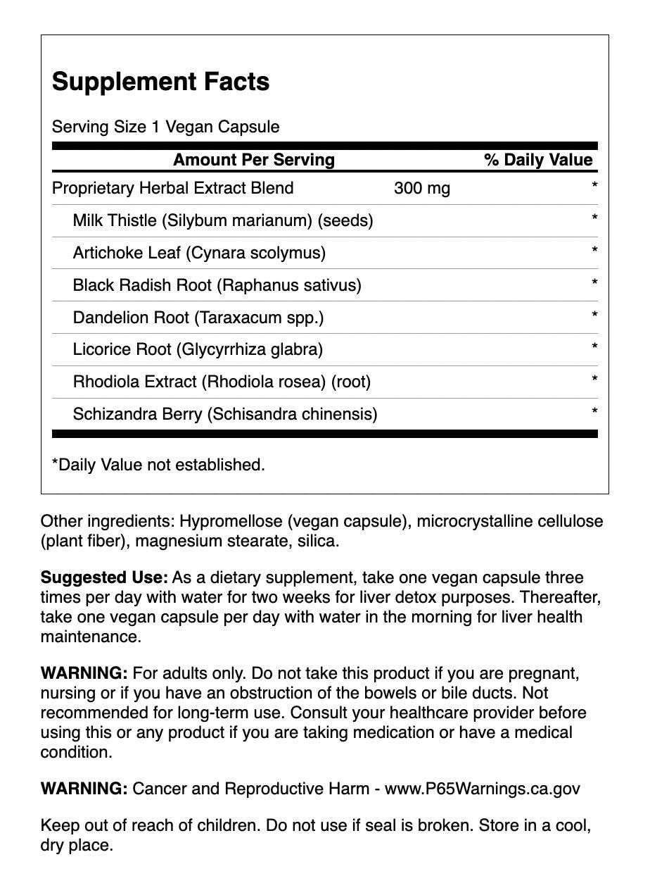 Swanson Liver Tone Liver Detox Formula 300 Milligrams Capsule, 120 Veg Capsules