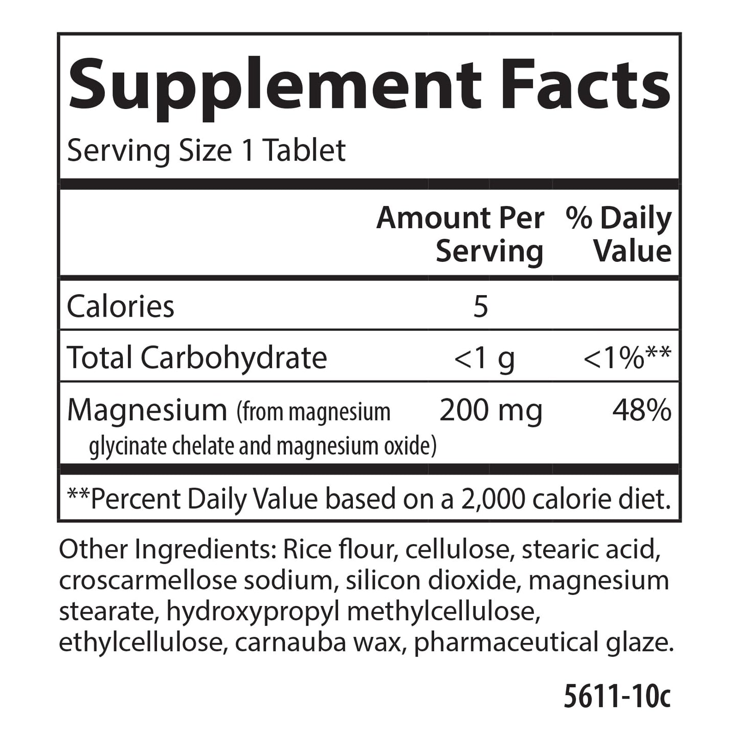 Carlson Chelated Magnesium Glycinate 200 mg Tablets, 90 Count