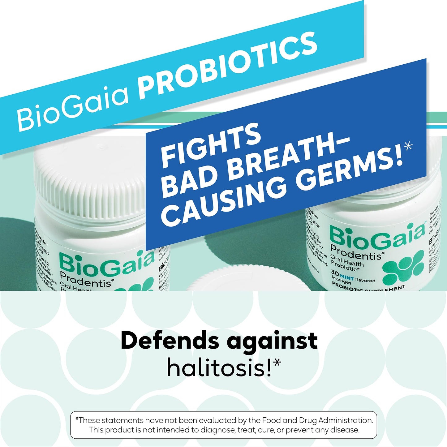 BioGaia Prodentis Oral Probiotics for Teeth & Gums and Bad Breath 30 Lozenges