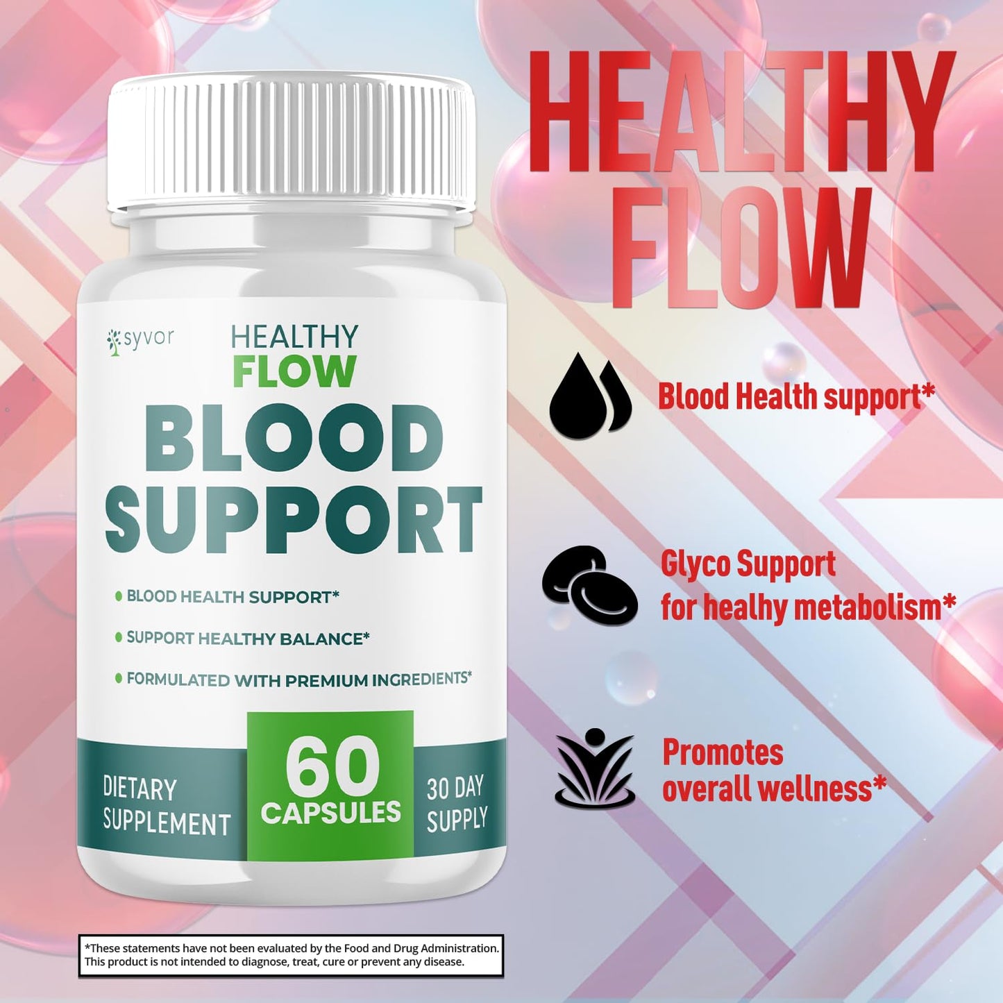 Syvor Healthy Flow Blood Support Capsules, 300 Capsules