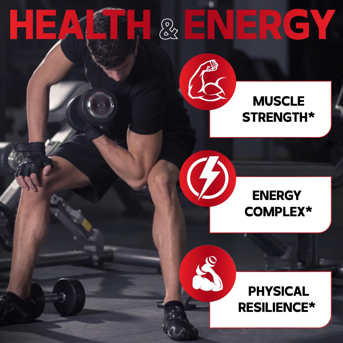DEDICAD 7 in-1 Ultra Test Support with Tribulus Terrestris Horny Goat Weed L-Arginine Maca Root Tongkat Ali Beet Root Capsules 120