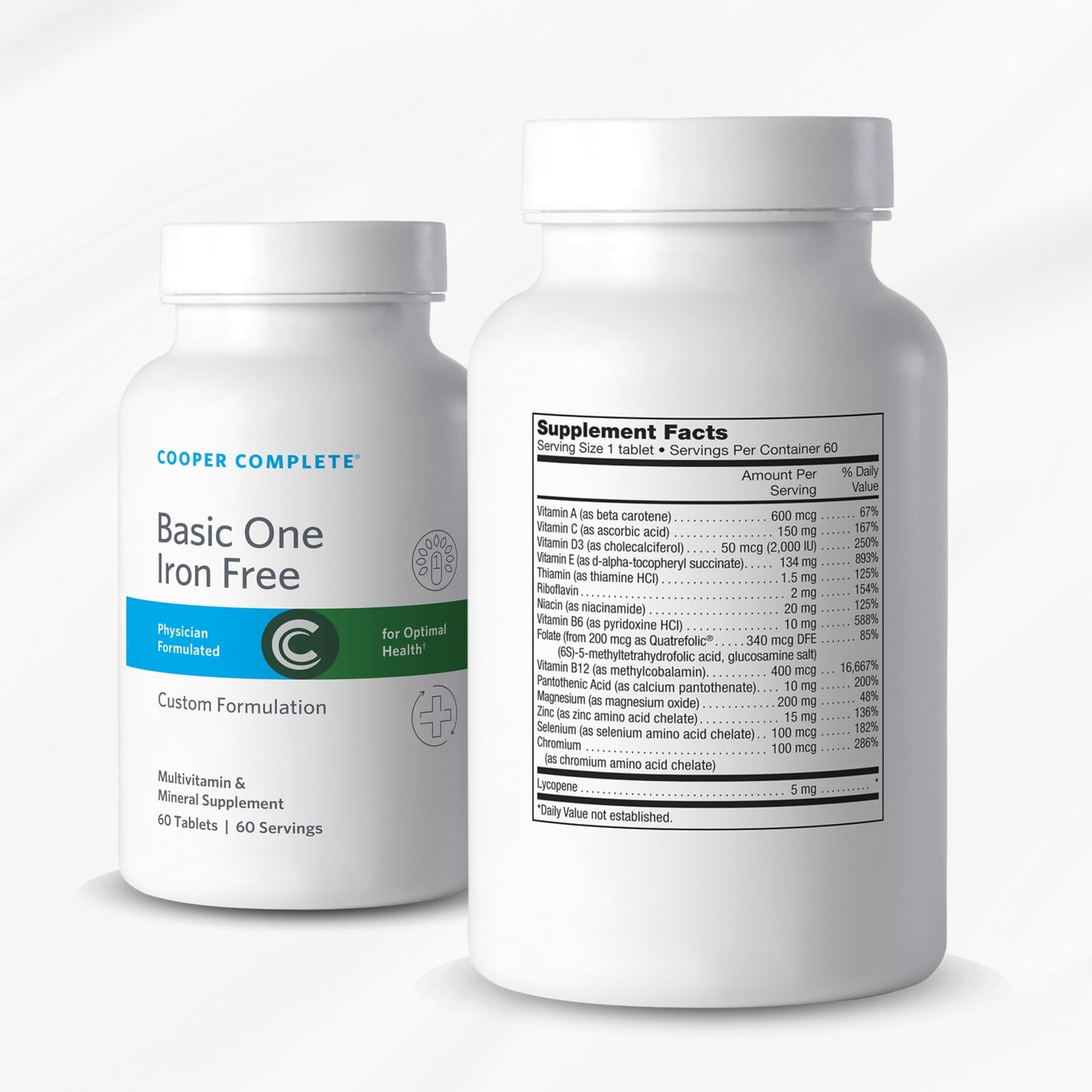 Cooper Complete Basic One Multivitamin Iron Free + Omega-3 60 Tablets