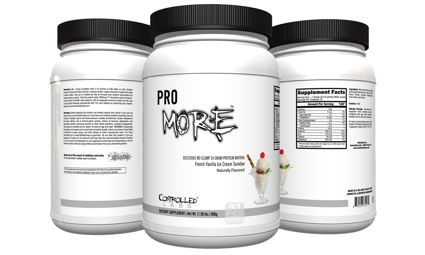 CONTROLLED LABS PROmore Protein Powder, 27 Servings