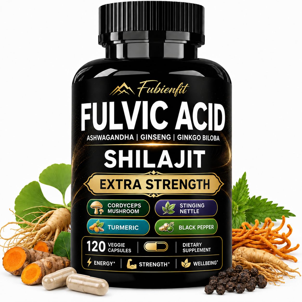 Razuhu Premium Shilajit Capsules - Shilajit for Men, 120 Capsules