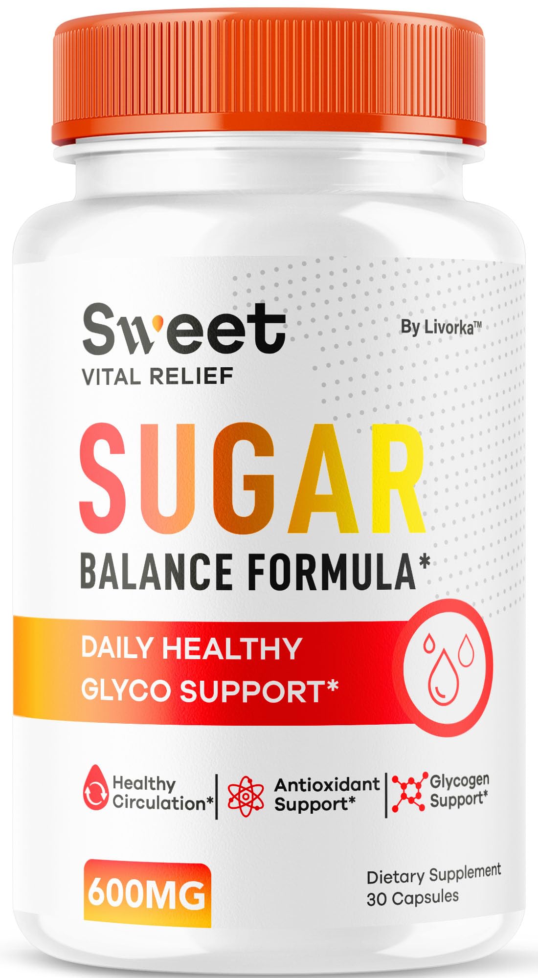 LIVORKA Sweet Vital Relief Glyco Balance Formula Capsules, 30 Capsules
