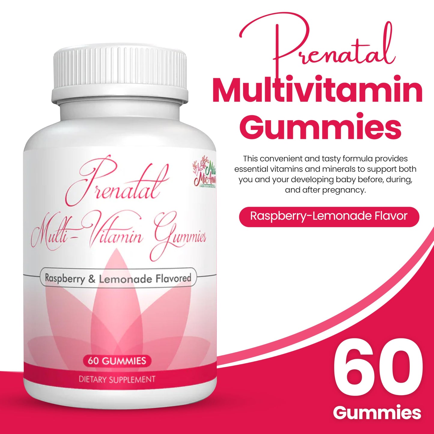 Mila Miamor Prenatal Multivitamin Gummies, 60 Gummies