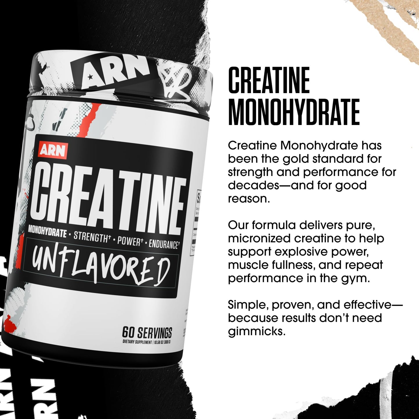Arms Race Nutrition Creatine Monohydrate Powder 10.58 Ounce