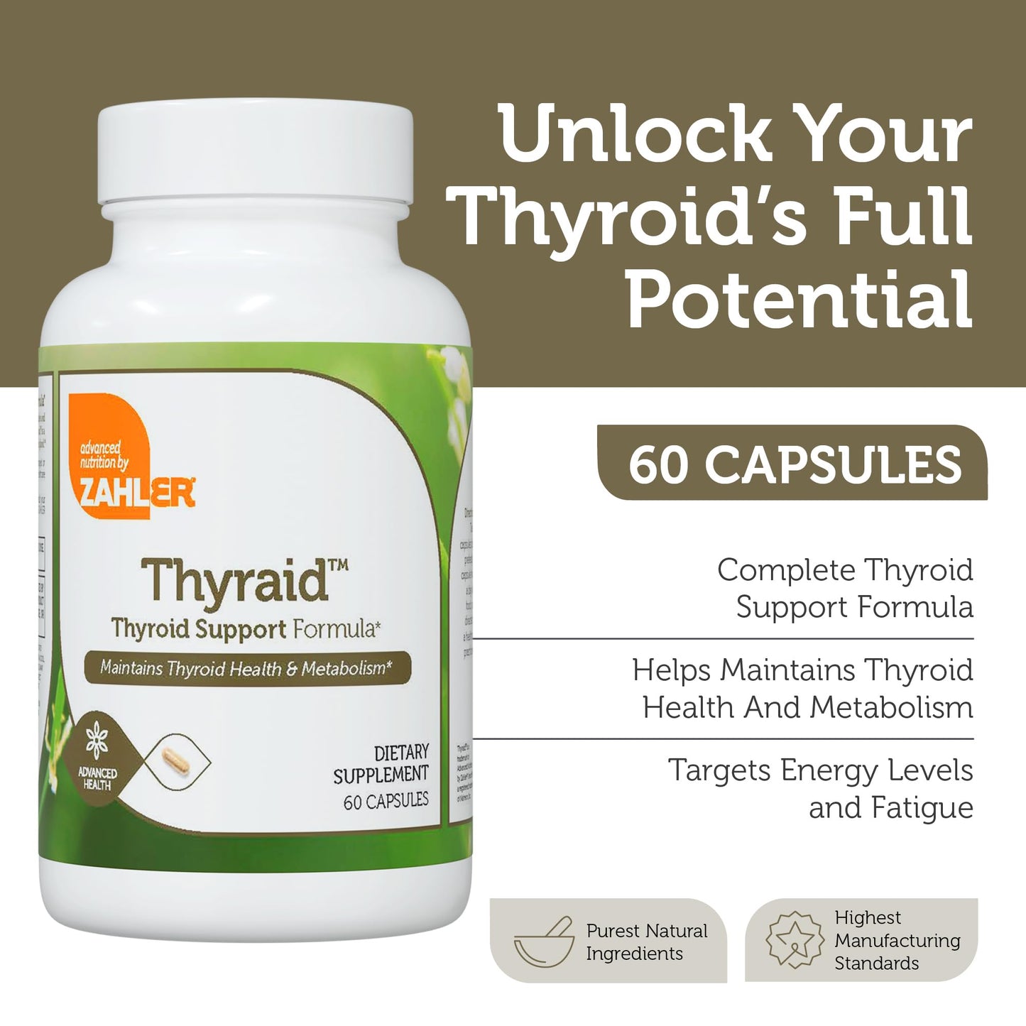 Zahler Thyraid Thyroid Support Complex Capsules, 60 Count