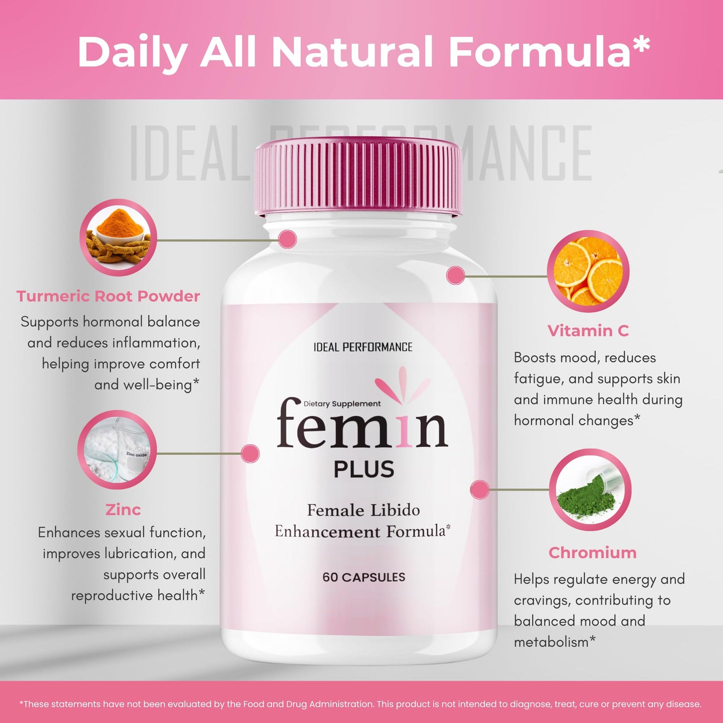 IDEAL PERFORMANCE Femin Plus Capsule, 60 Count