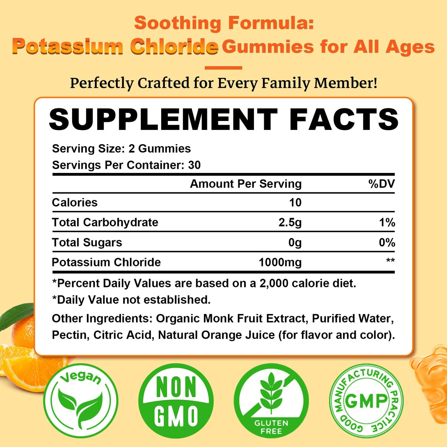 Sijigood Sugar Free Potassium Gummies 120 Count
