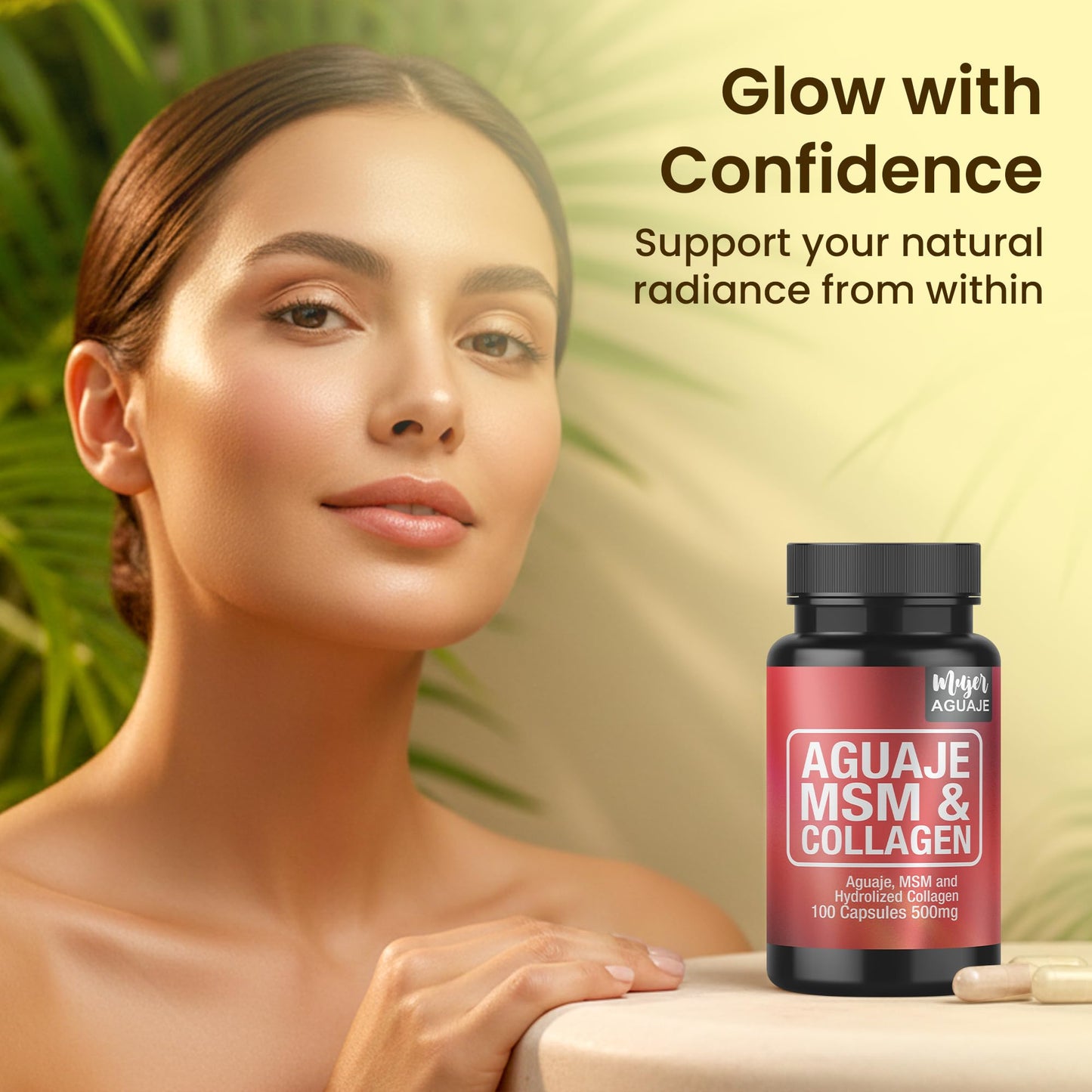 MUJER AGUAJE Collagen + MSM + Aguaje Capsule, 1 Count