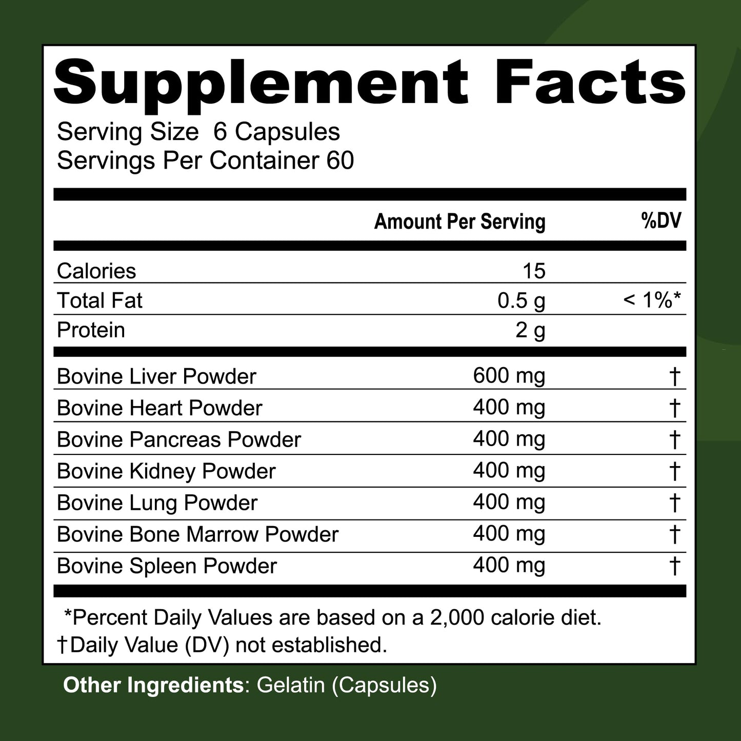 Left Coast Performance Beef Organ Supplement Capsules, 360 Count