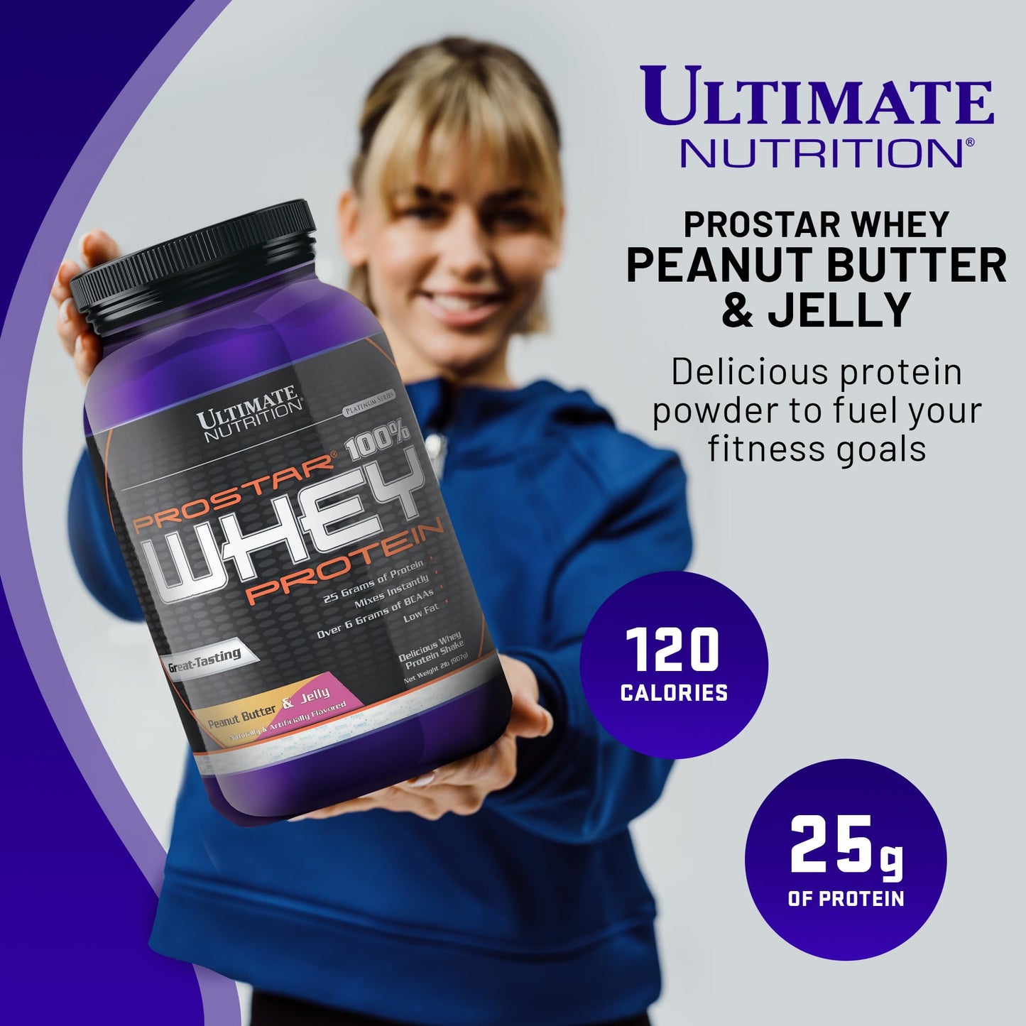 Ultimate Nutrition Prostar Whey Protein Isolate PB&J Powder 32 Servings