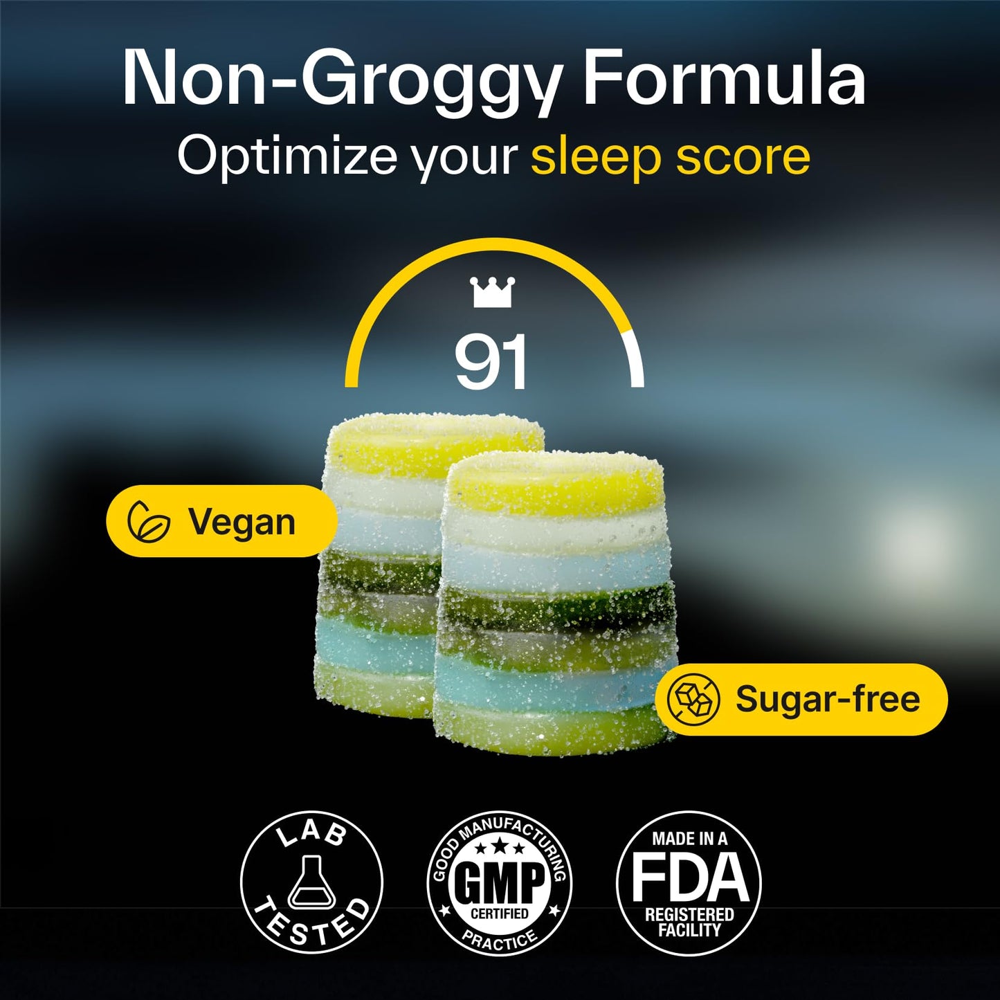 Elo Health Sleep Gummies for Deep Recovery & Restful Sleep, 56 Gummies
