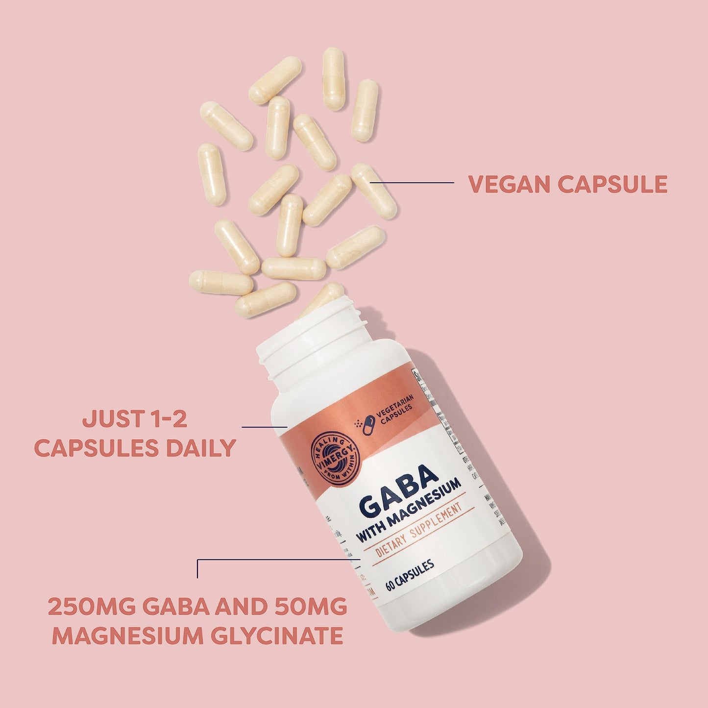 Vimergy GABA with Magnesium Capsules 60 Count