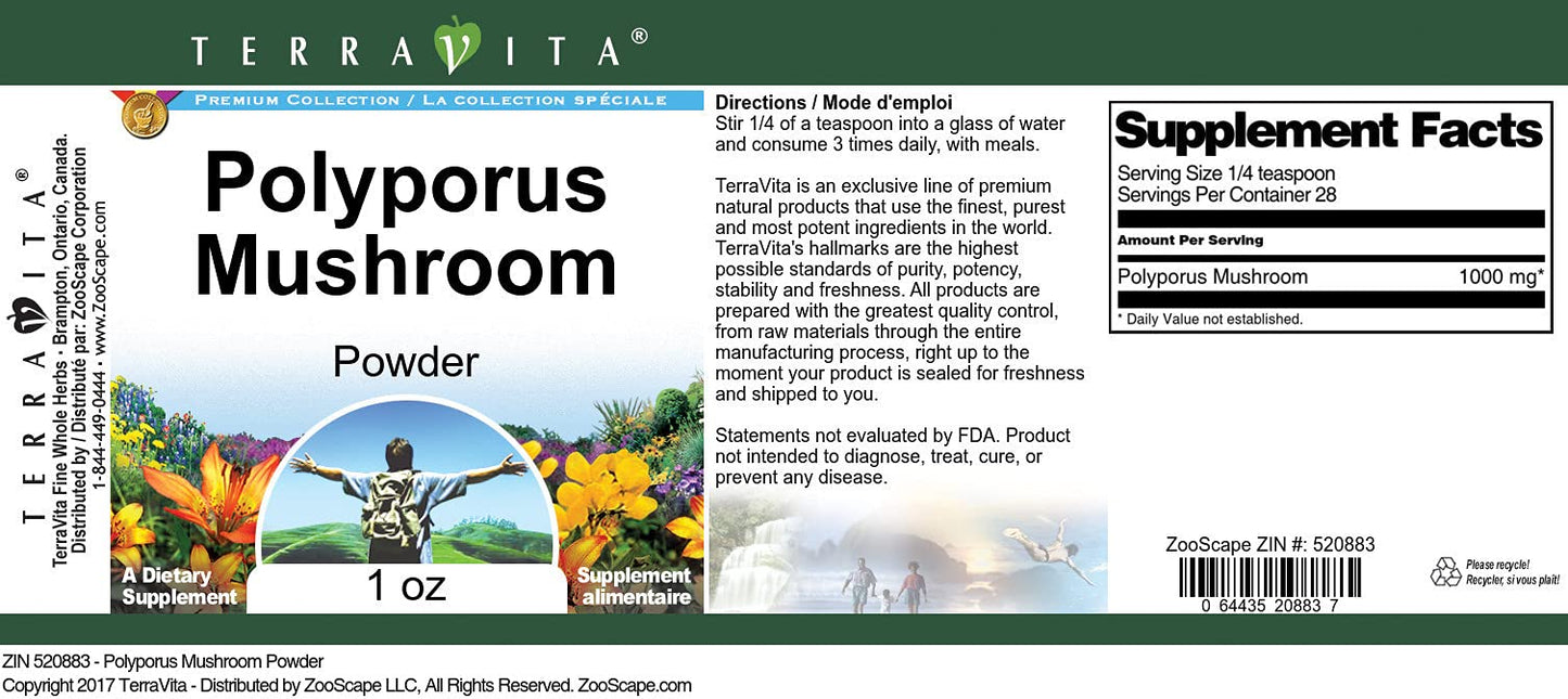 Terravita Polyporus Mushroom Powder, 1 oz