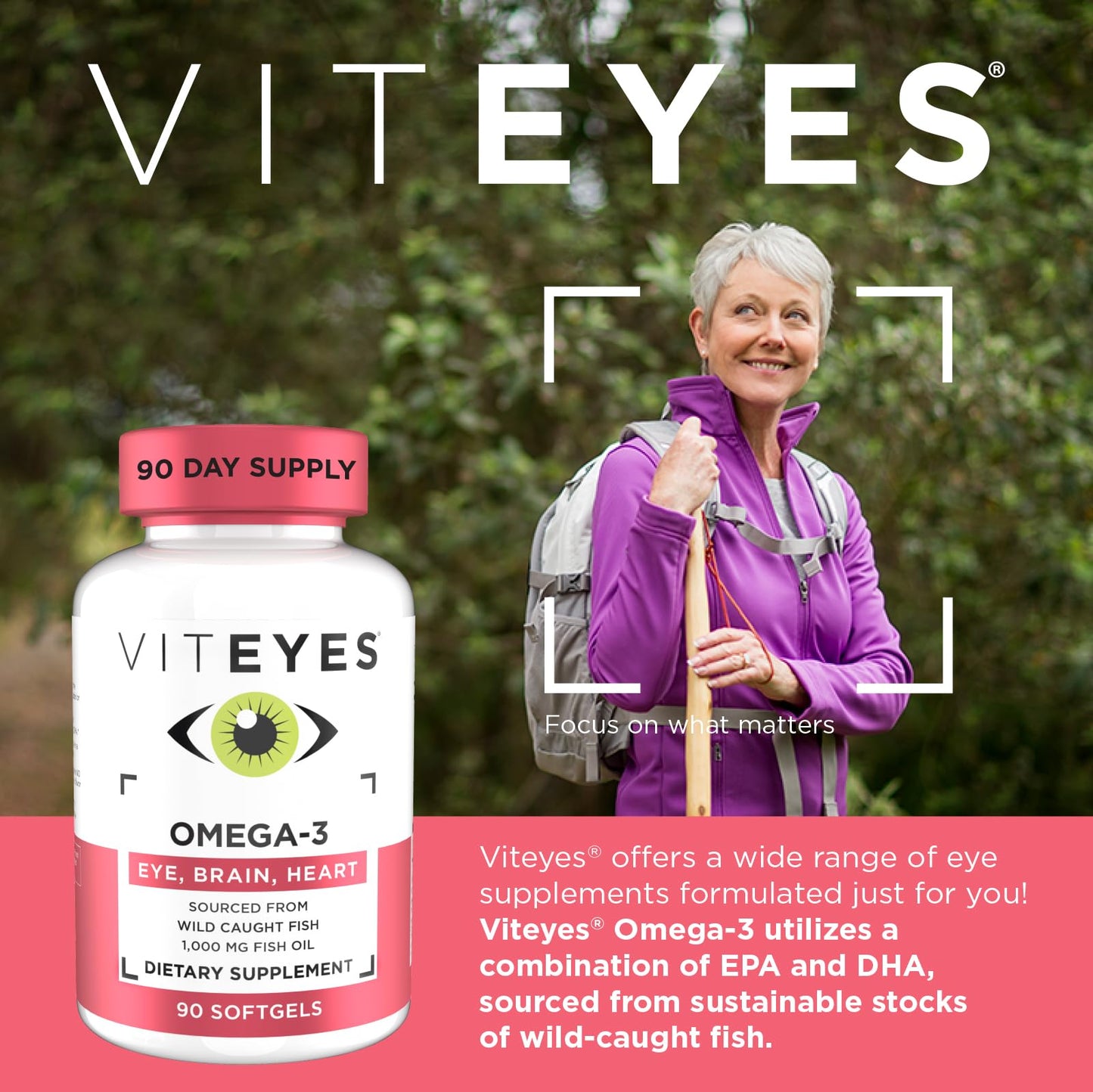 Viteyes Omega-3 Vision Health Supplement 90 Softgels