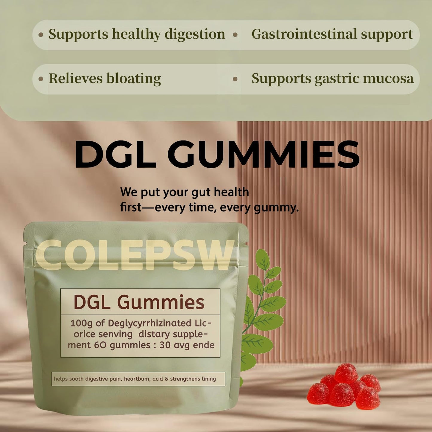 COLEPSW DGL Gummies 60 Gummies