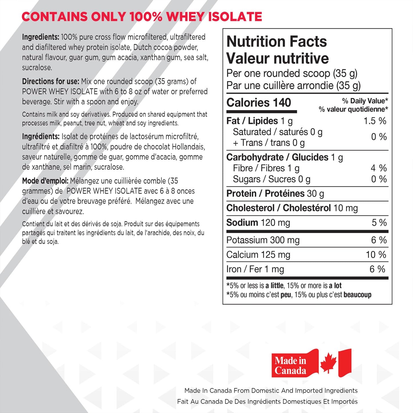 BIOX PERFORMANCE NUTRITION BioX Power Whey Isolate Protein Powder, 64 Servings