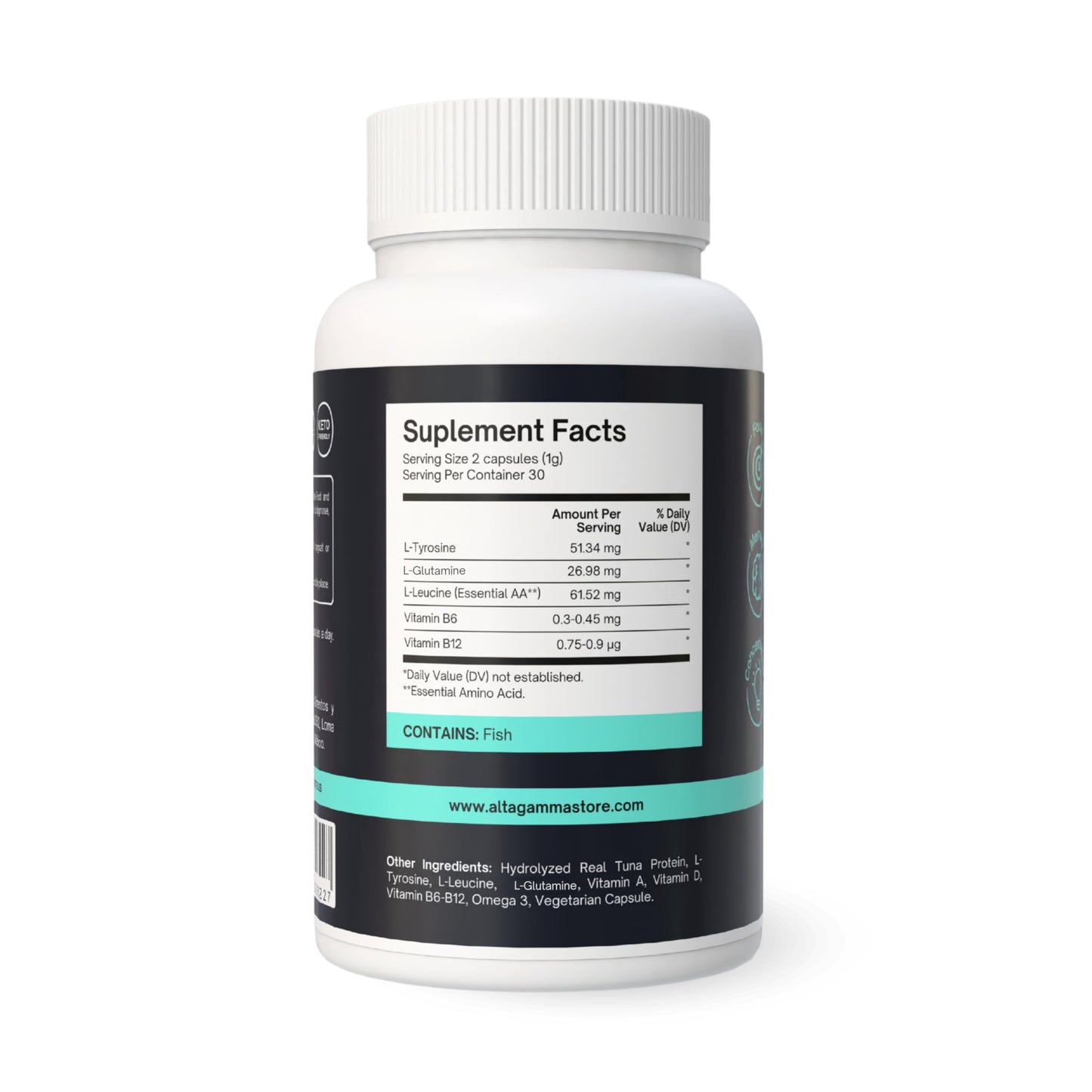 ALTAGAMMA Nootropic Supplement Capsules, 60 Capsules