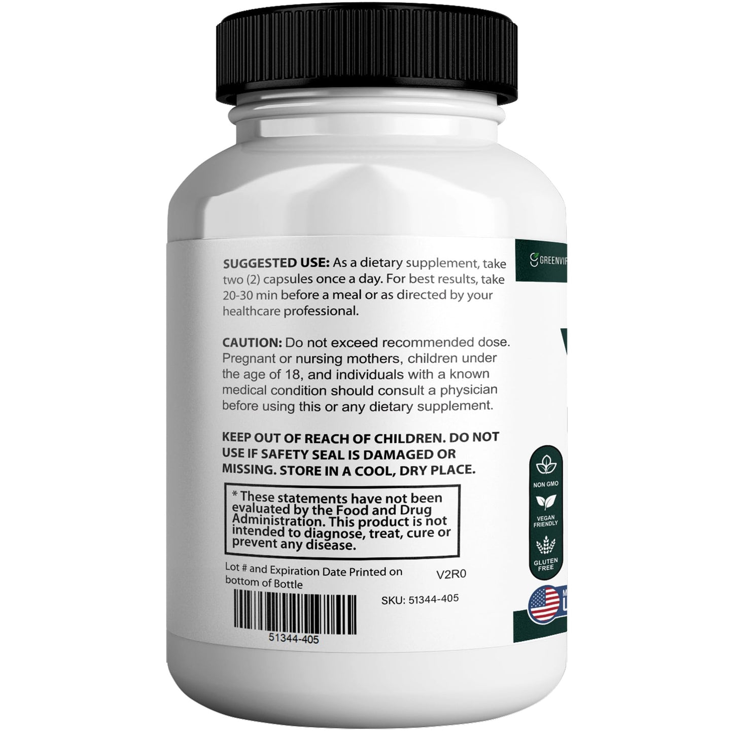 GREENVIFY ViraSurge Extra Strength Organic Maca Root Complex with Black Pepper Capsules, 60 Count
