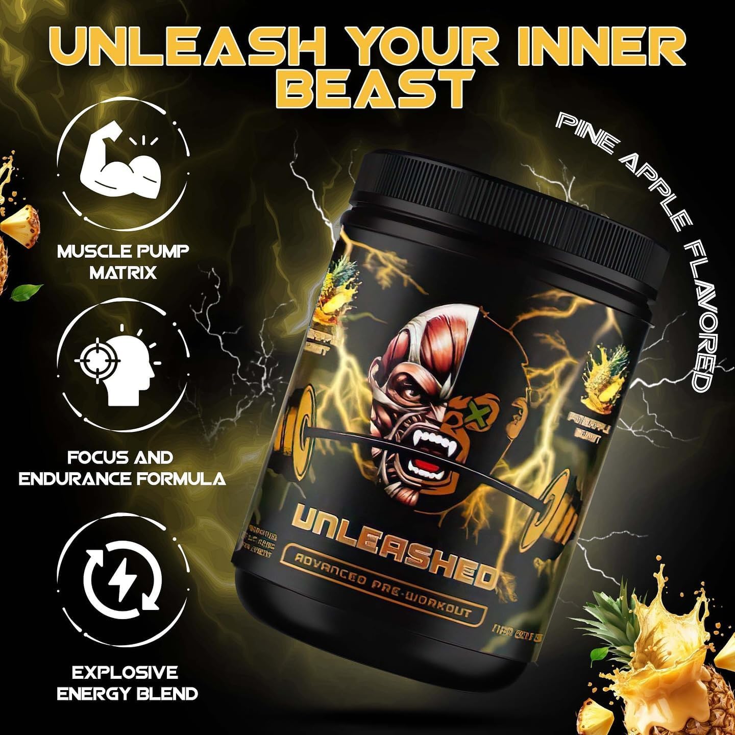 APE-X Unleashed Pre Workout Powder, 15 Ounce