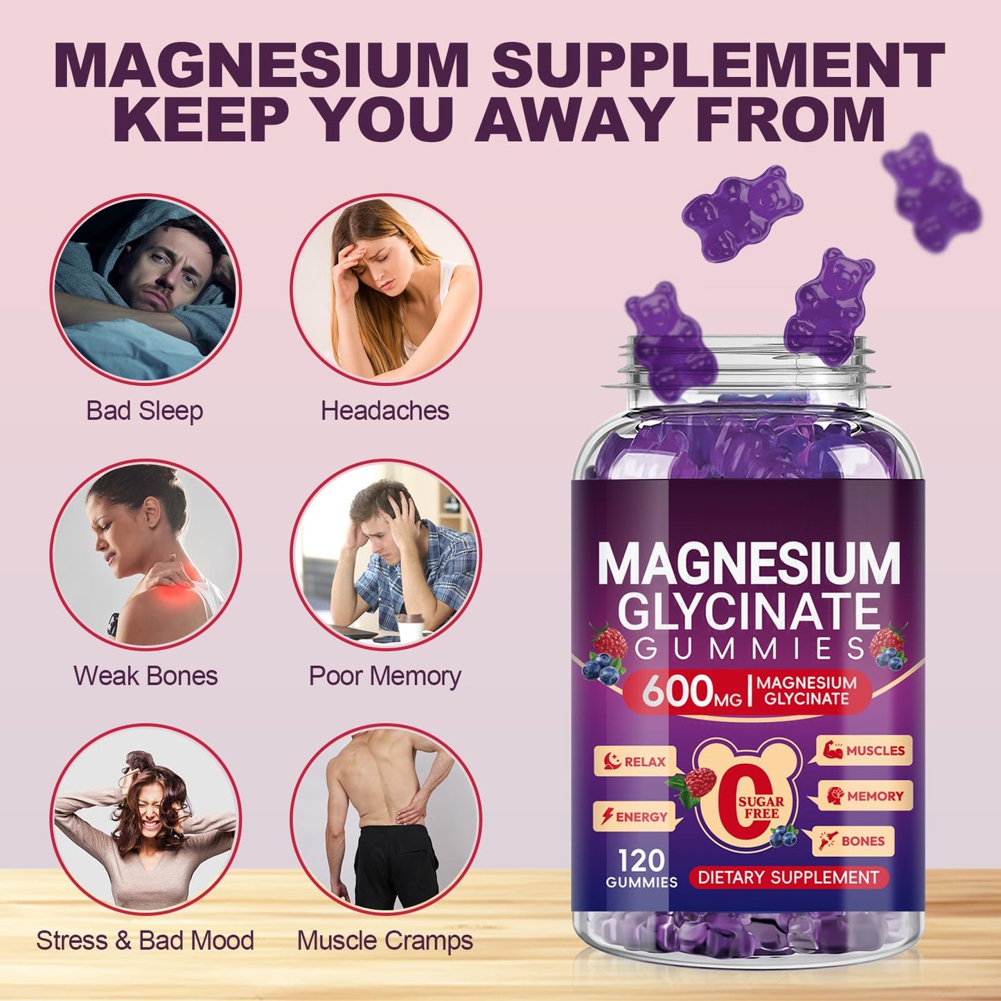 Cytona Magnesium Glycinate Gummies 120 Count