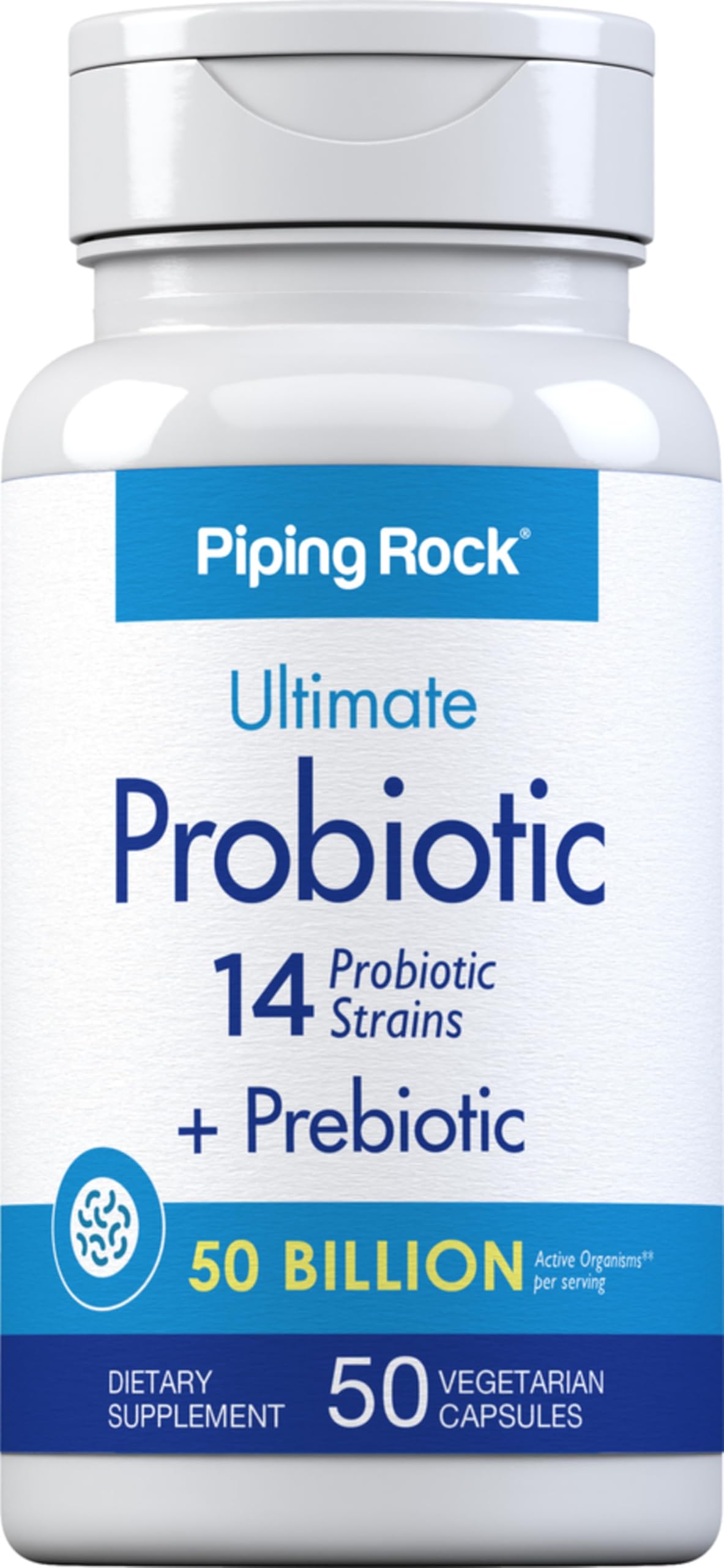 Piping Rock Probiotic for Men and Women Capsule, 50 Count