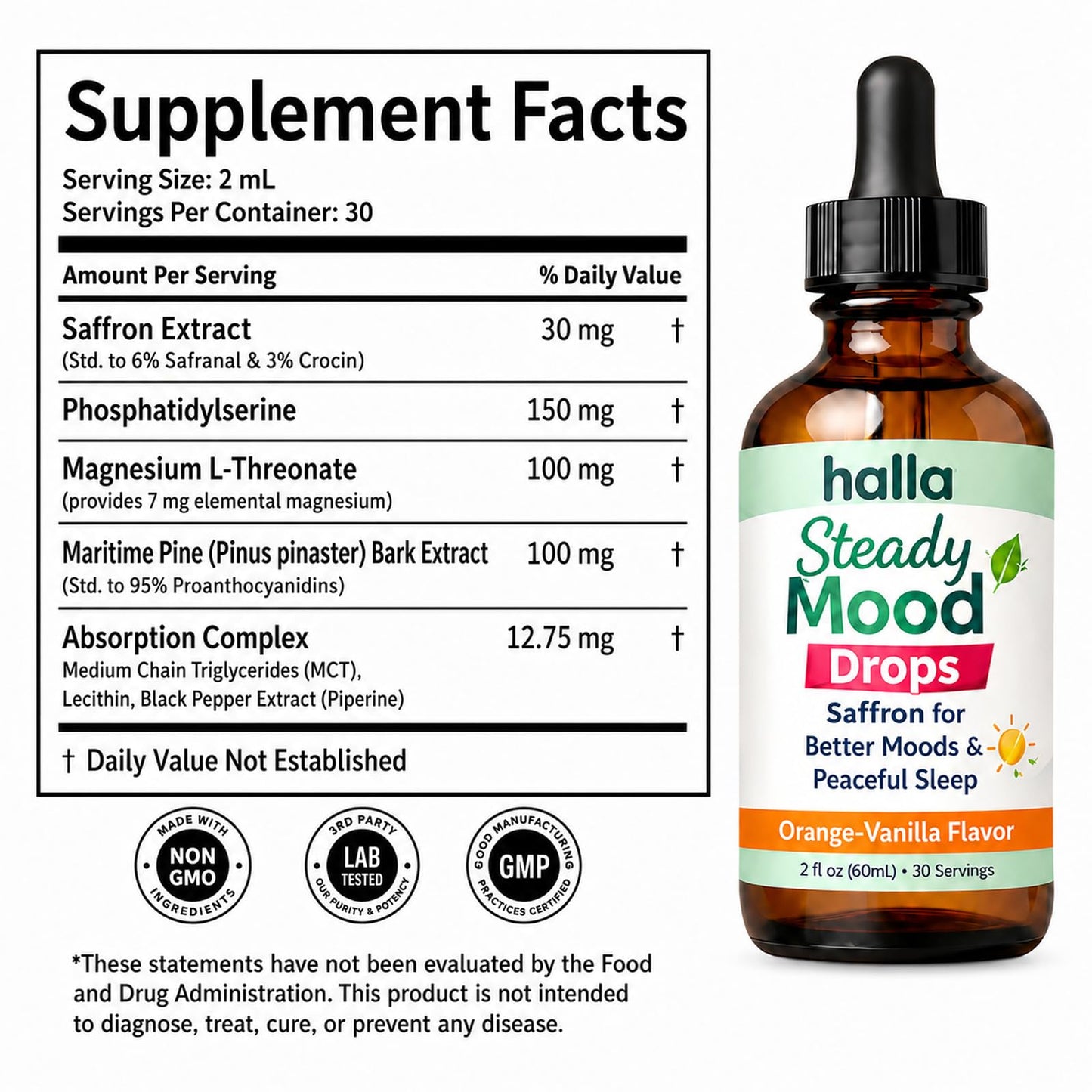 ReviveNerve Halla Steady Mood Drops Capsule 60 Capsules