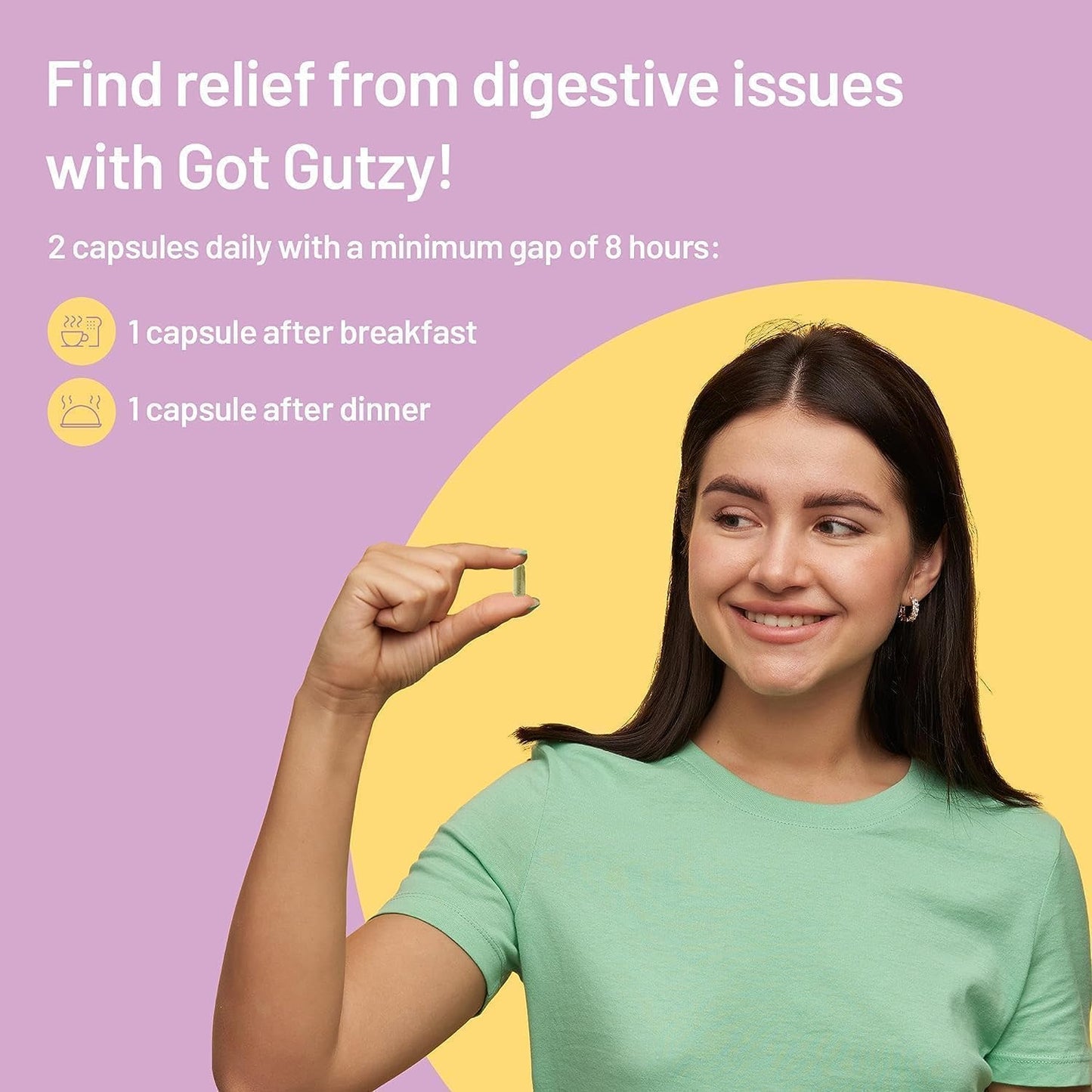 Generic Gut Health Supplements for Men and Women Got Gutzy Capsules, 60 Count