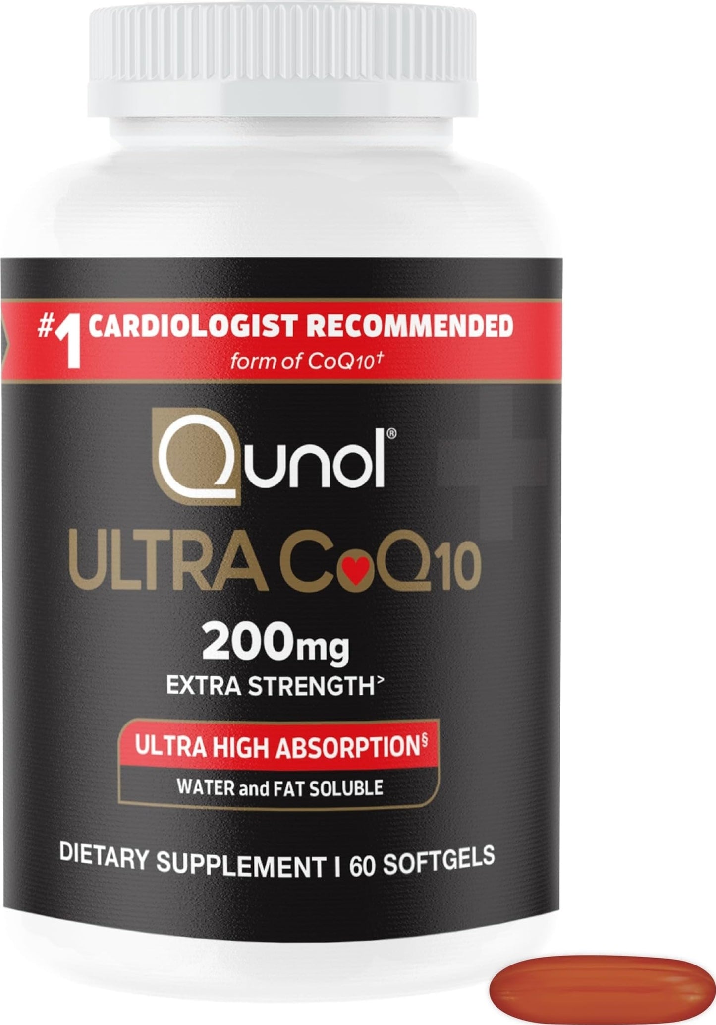 Qunol Ultra CoQ10 200mg Softgels, 60 Count