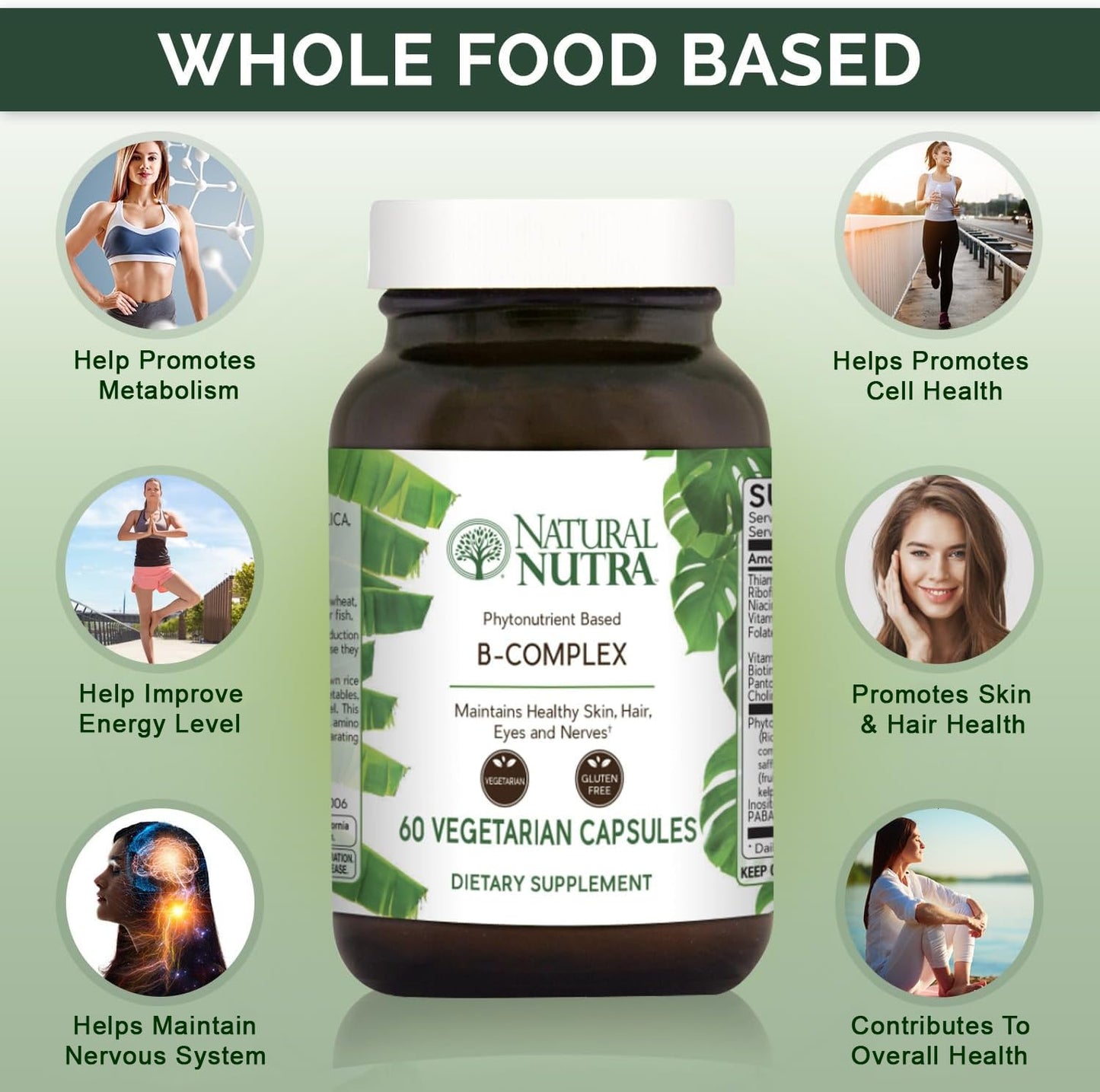 Natural Nutra Vitamin B Complex 60 Vegetarian Capsules