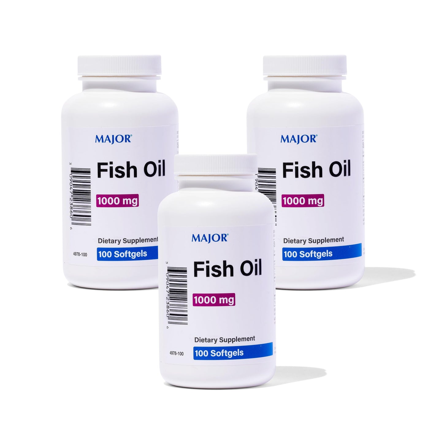 MAJOR Omega-3 Fish Oil Softgels 300 Count