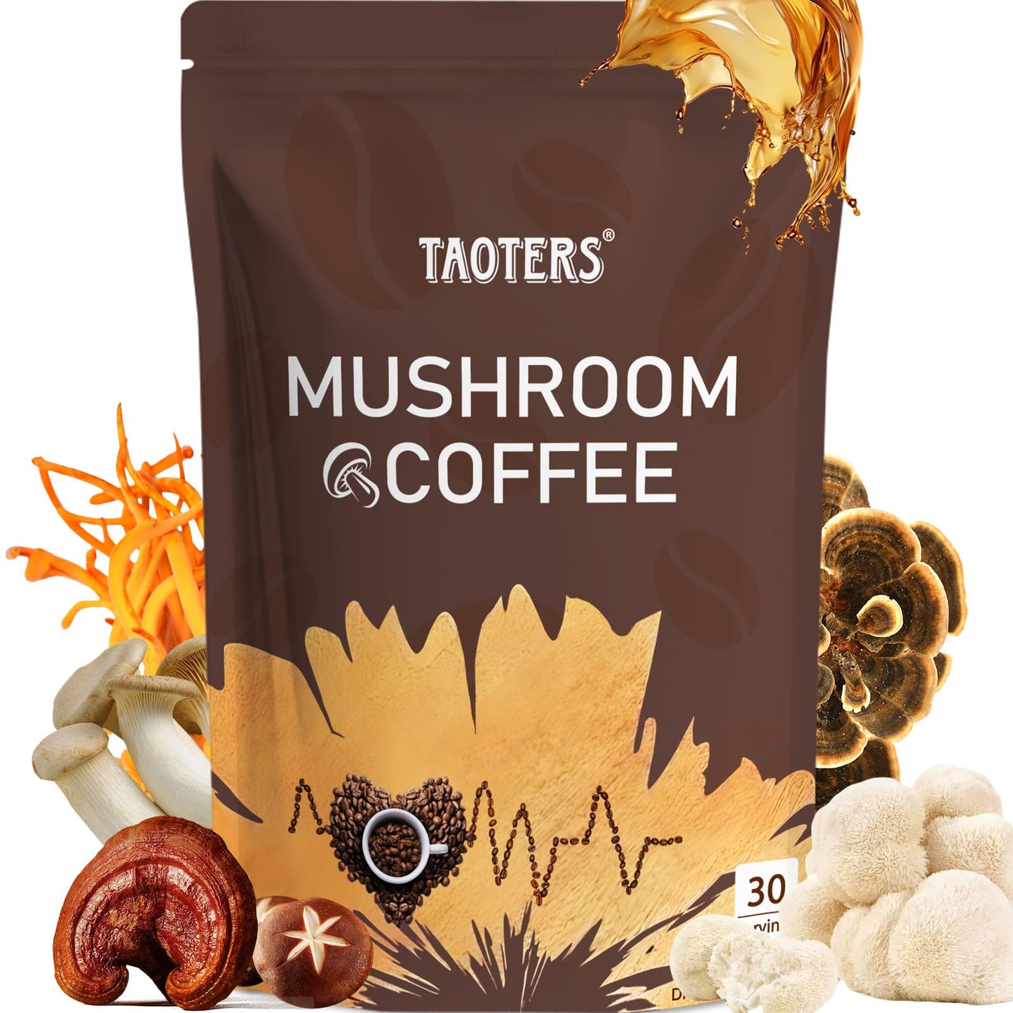 TAOTERS Mushroom Coffee Powder 6.35 Ounce