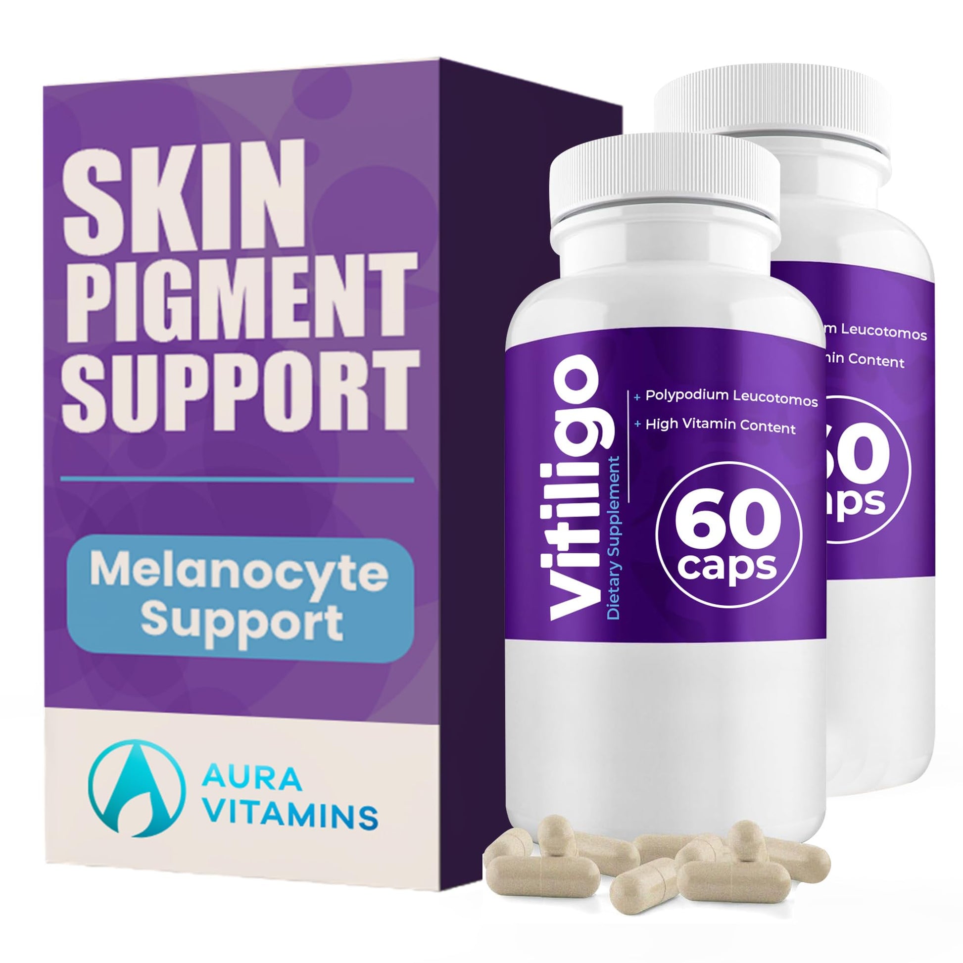 AURA VITAMINS Vitiligo Capsules 120 Count