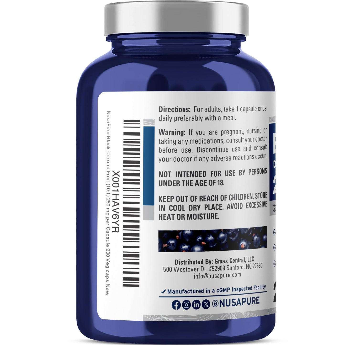 NusaPure Black Currant Oil Capsules 200