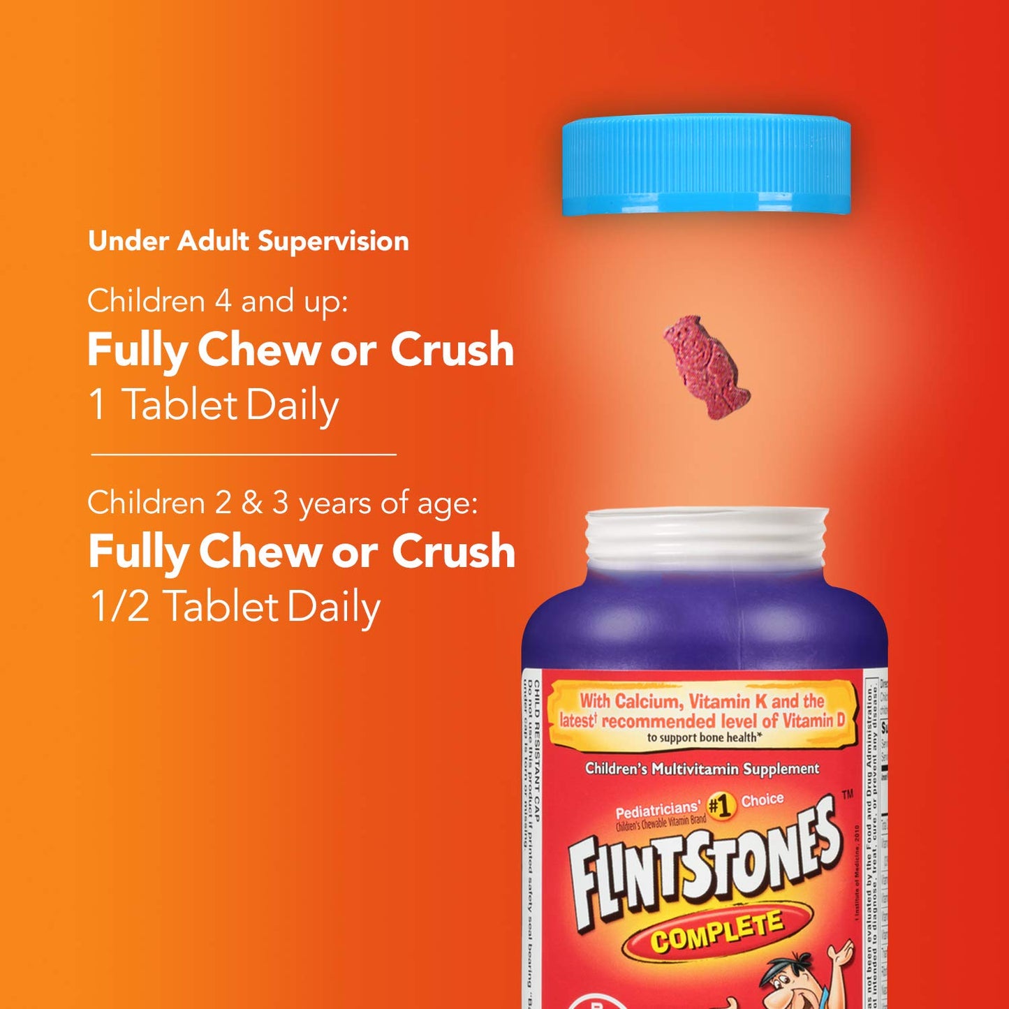 Flintstones Vitamins Complete Multivitamin Chewables, 60 Count