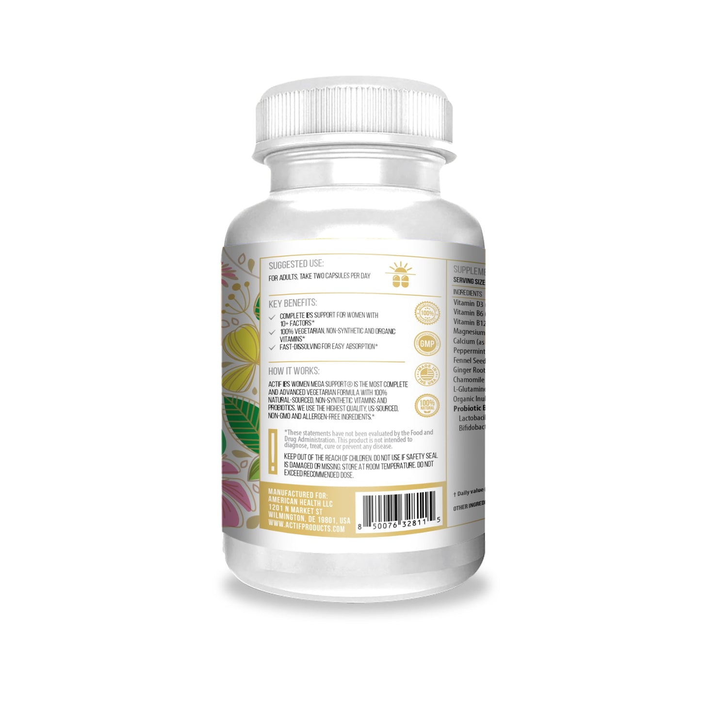 ACTIF IBS Women Maximum Support with 10+ Advanced Factors Capsules 60 Count