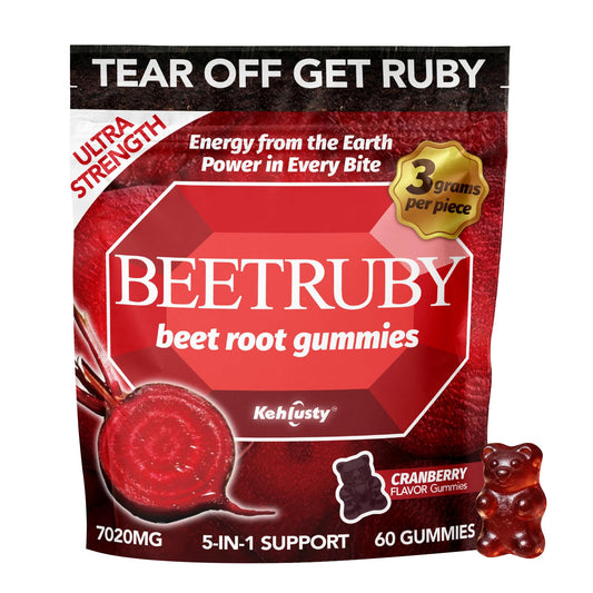 KEHLUSTY Beet Root Gummies 60 Gummies