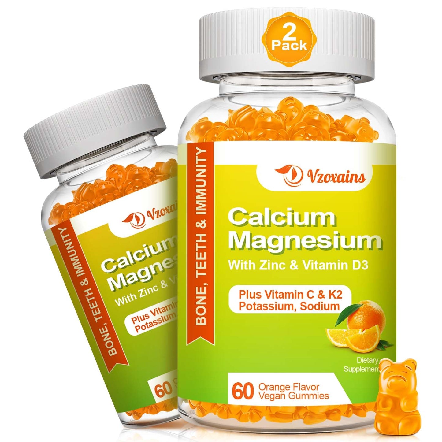 VZOXAINS High Absorption Calcium 120 Gummies