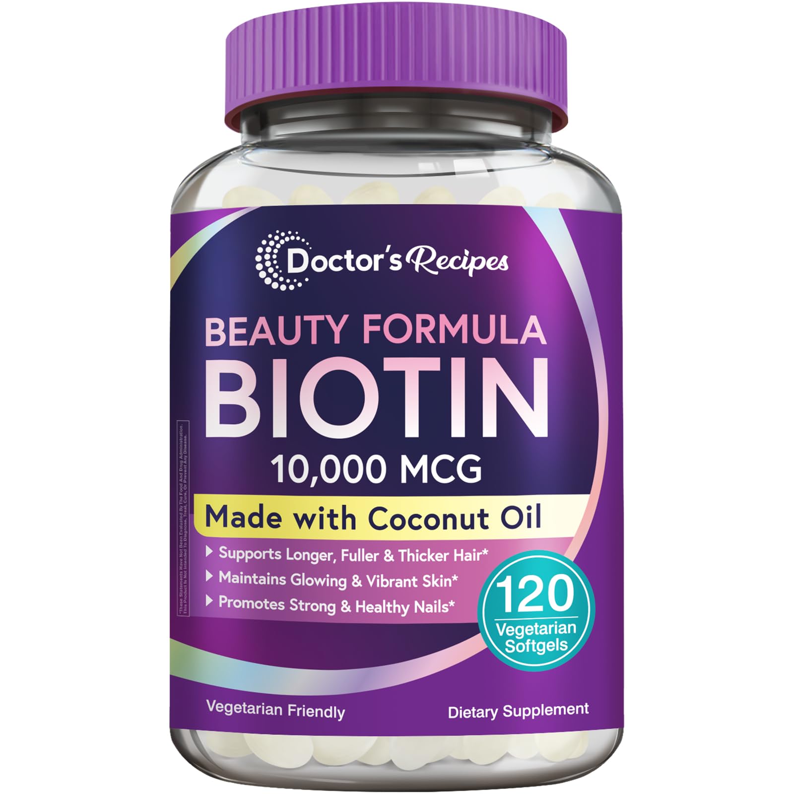 Doctor's Recipes Biotin 10,000 mcg Softgels 120