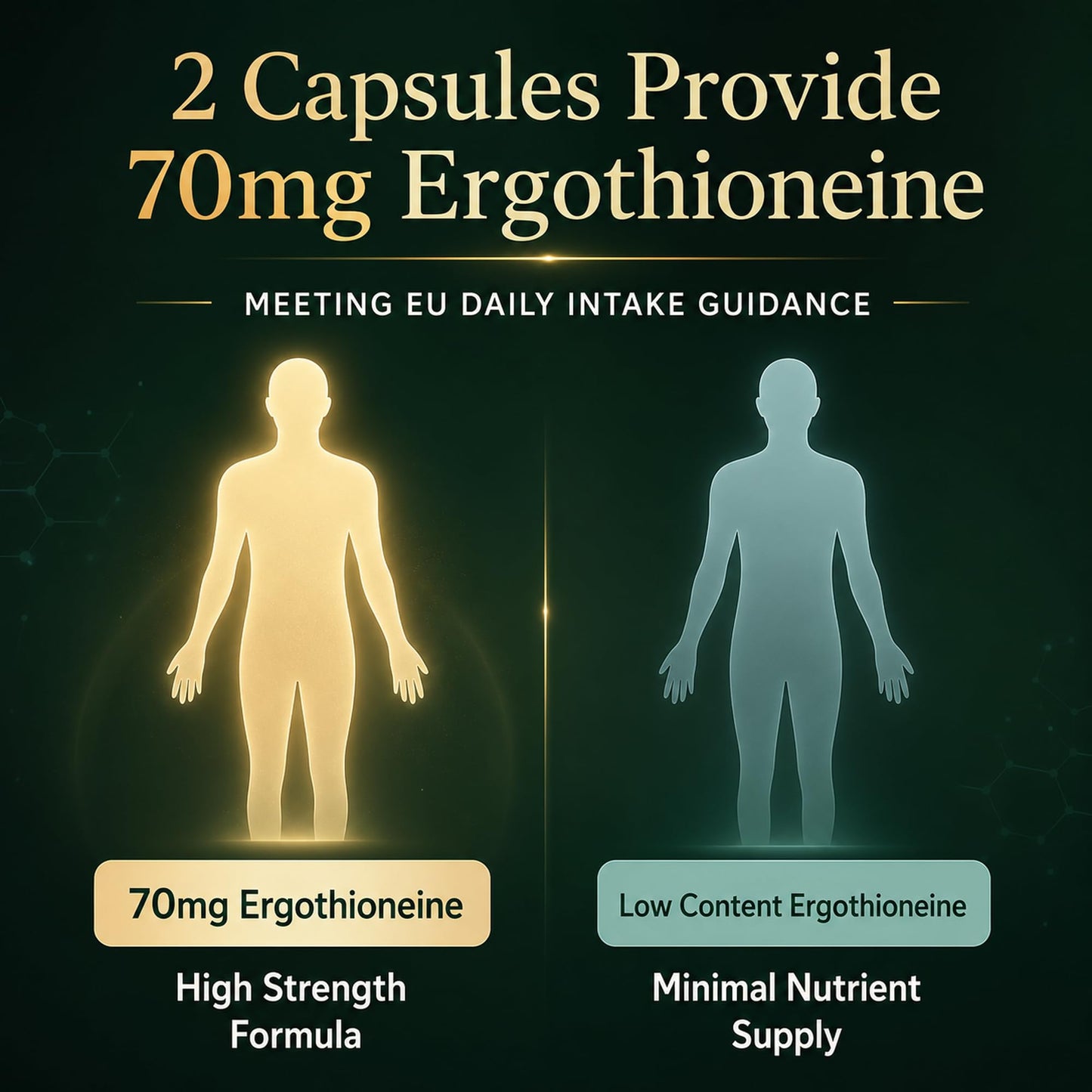 MixPower L-Ergothioneine (EGT) 70mg Capsules, 60 Count