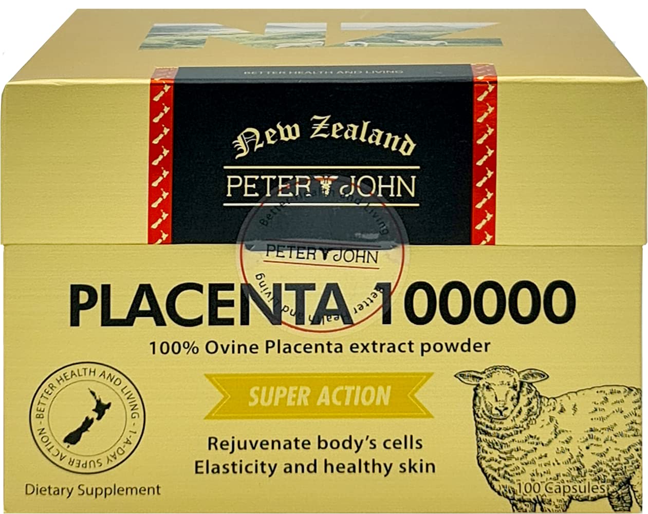 HEALTHFARM Peter John Ovine Placenta 100000 100 Capsules