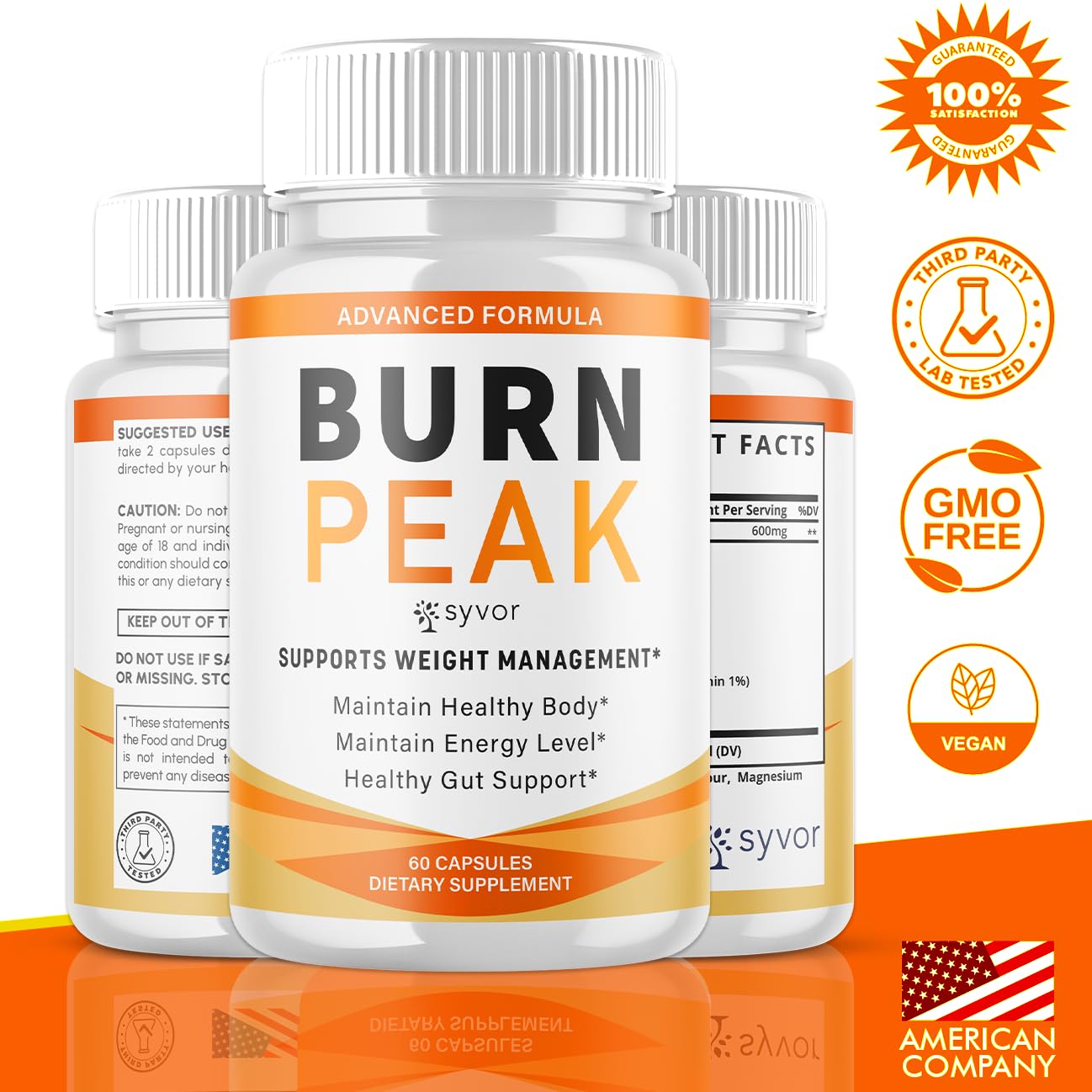 Syvor Burn Peak Capsules 180 Capsules