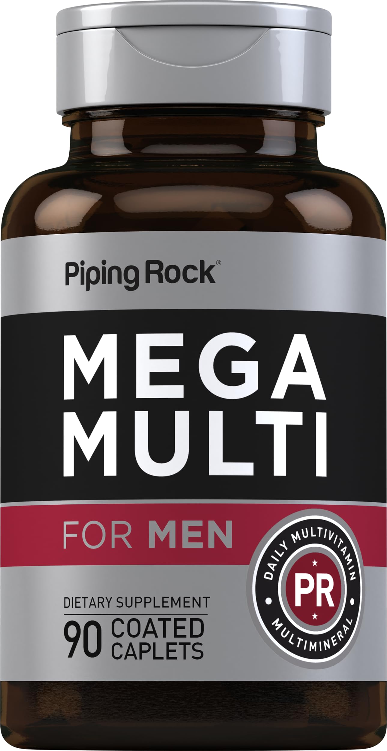 Piping Rock Men's Multivitamin Caplets 90 Count