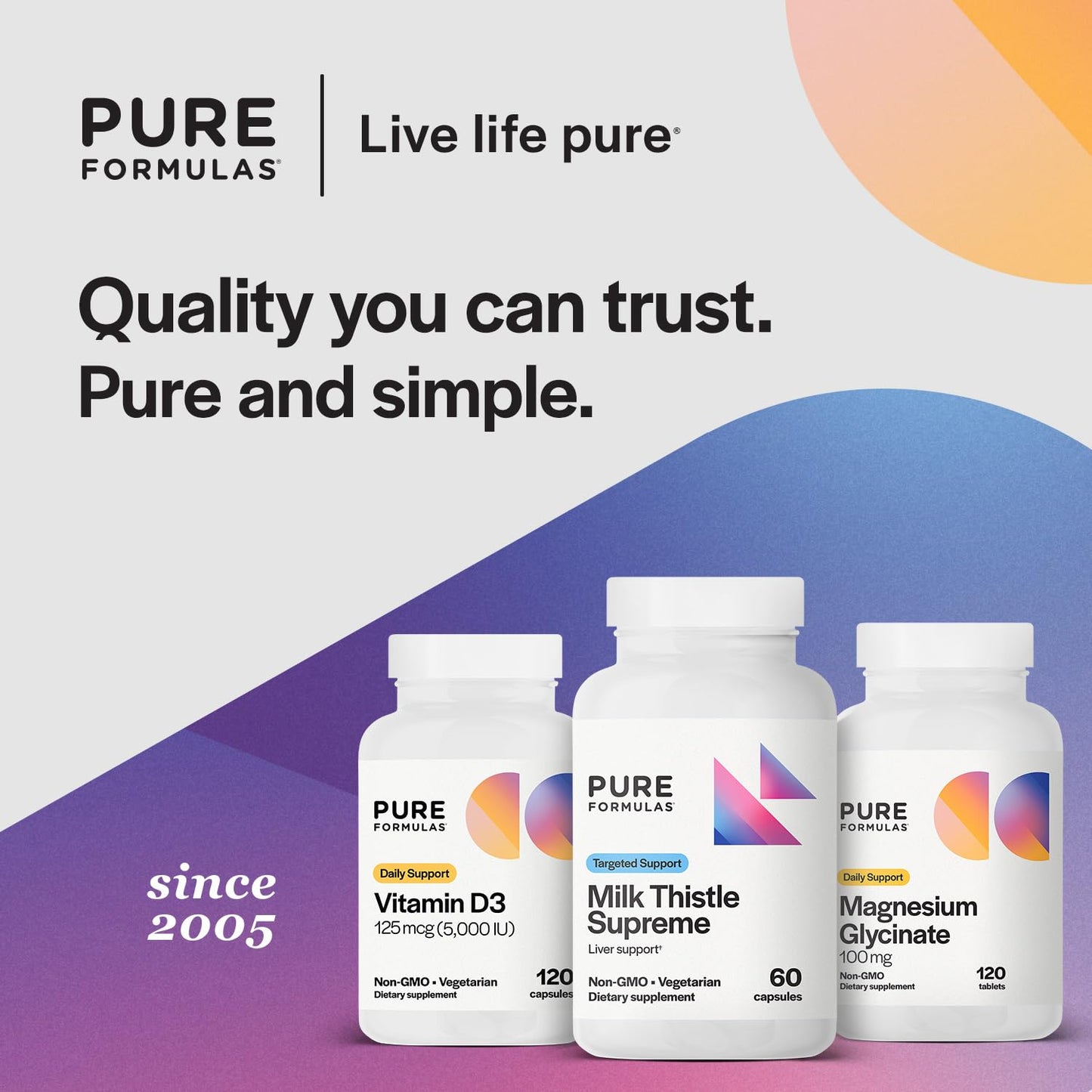 PureFormulas Milk Thistle Supreme 250 mg – Liver Health & Antioxidant Support – Non-GMO Vegetarian Capsules, 60 Count
